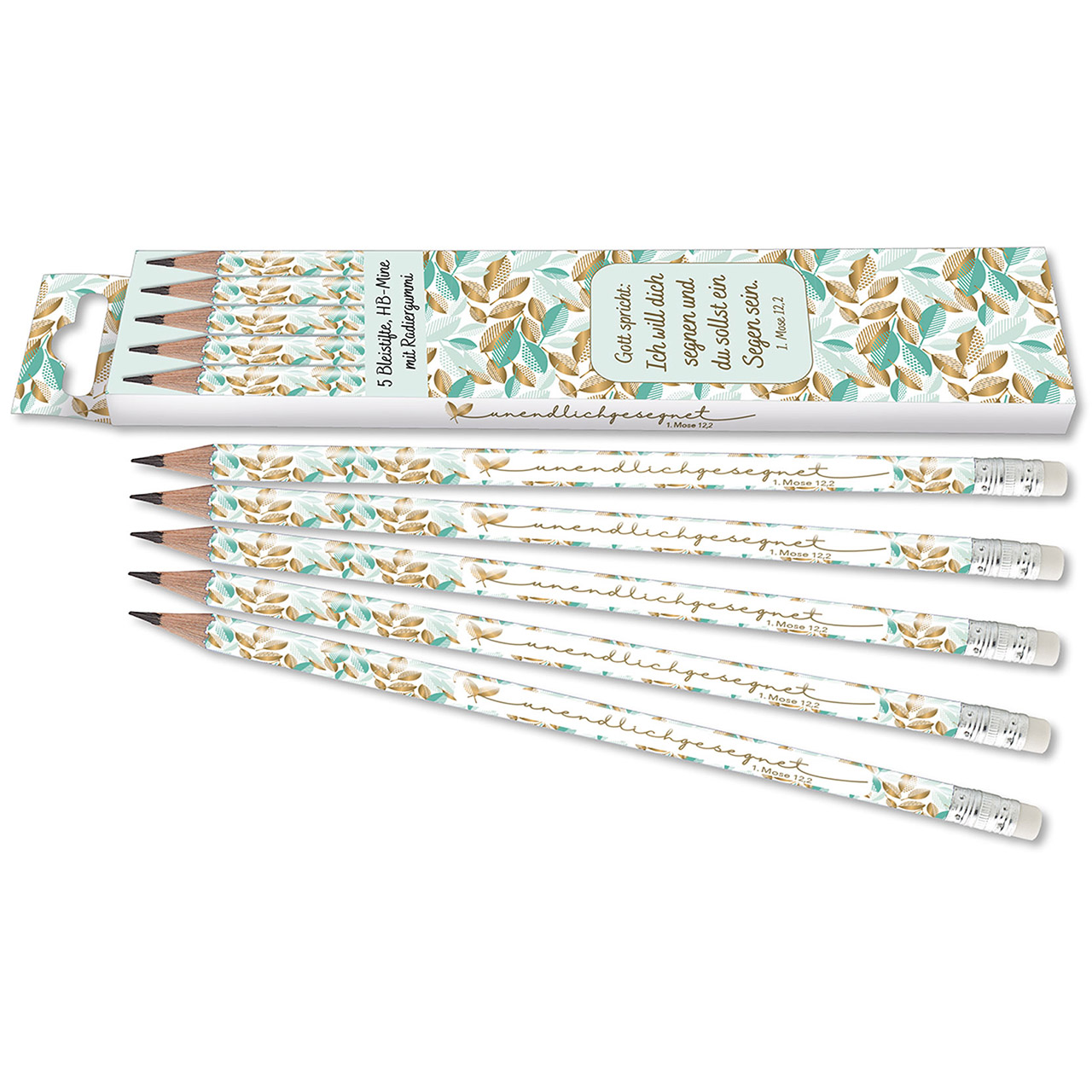 Bleistift 'unendlich gesegnet' 5er-Pack