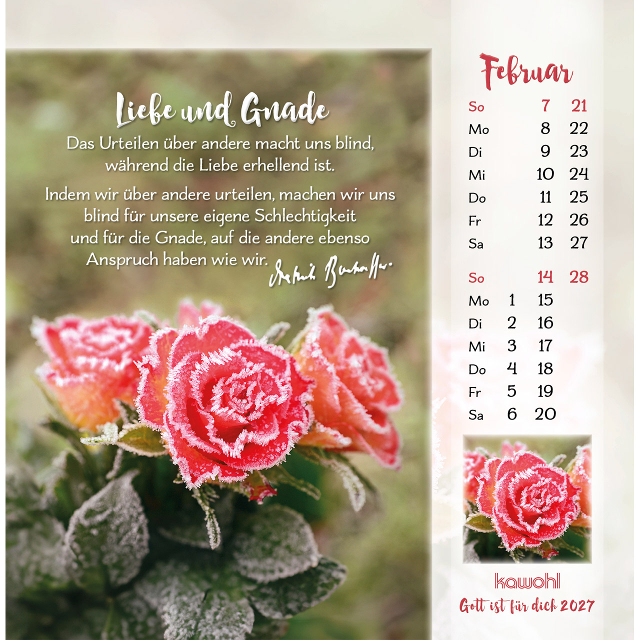 Gott ist für dich 2027 - Postkartenkalender