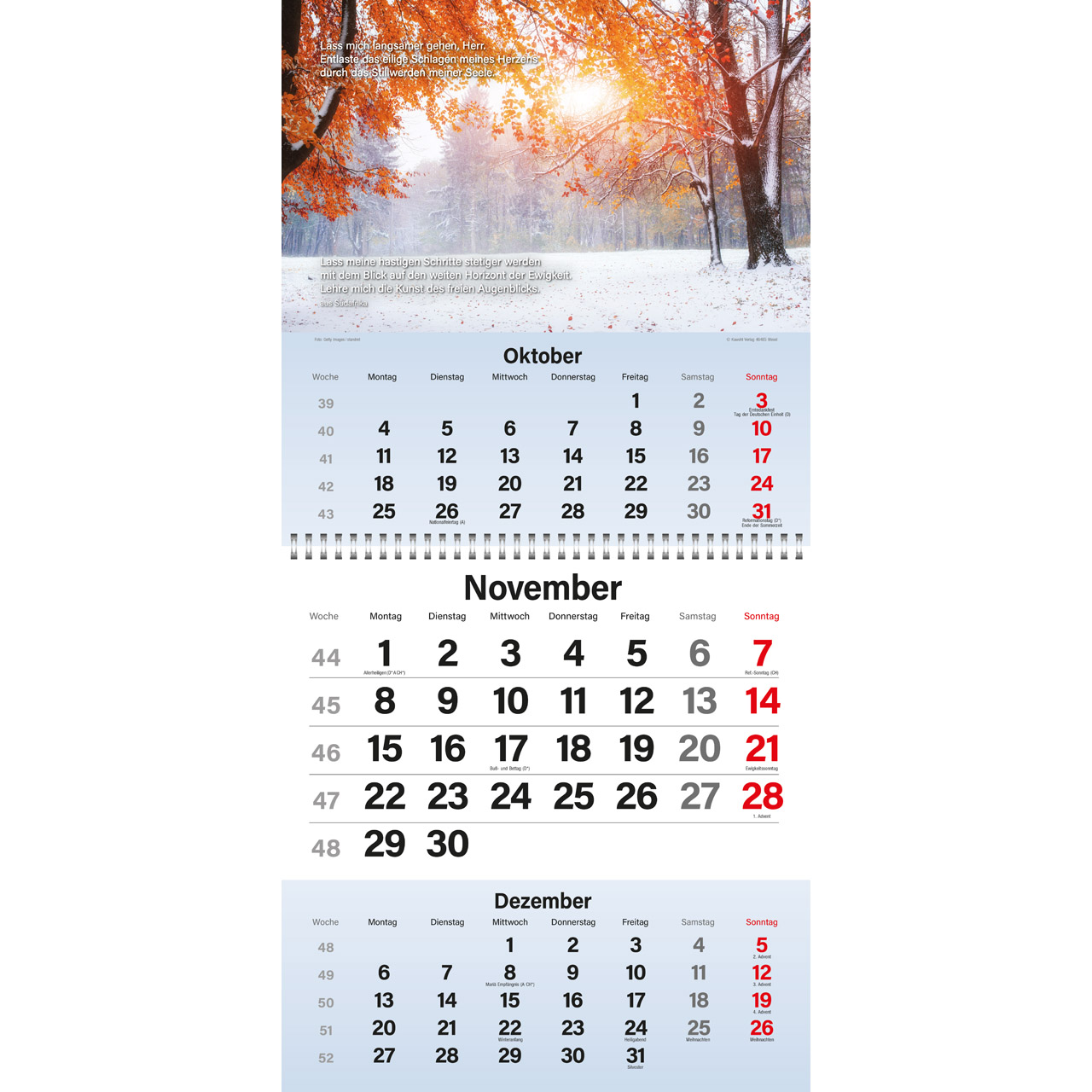 Gott segne meinen Tag 2027 - Wandkalender Timer