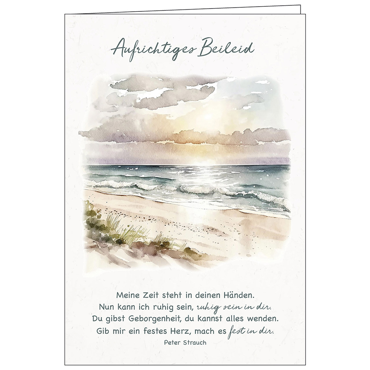 Faltkarte 'Aufrichtiges Beileid'