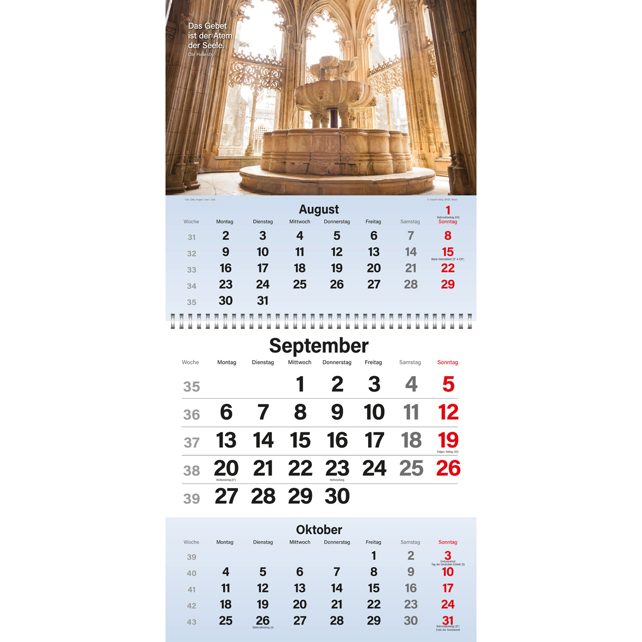 Gott segne meinen Tag 2027 - Wandkalender Timer