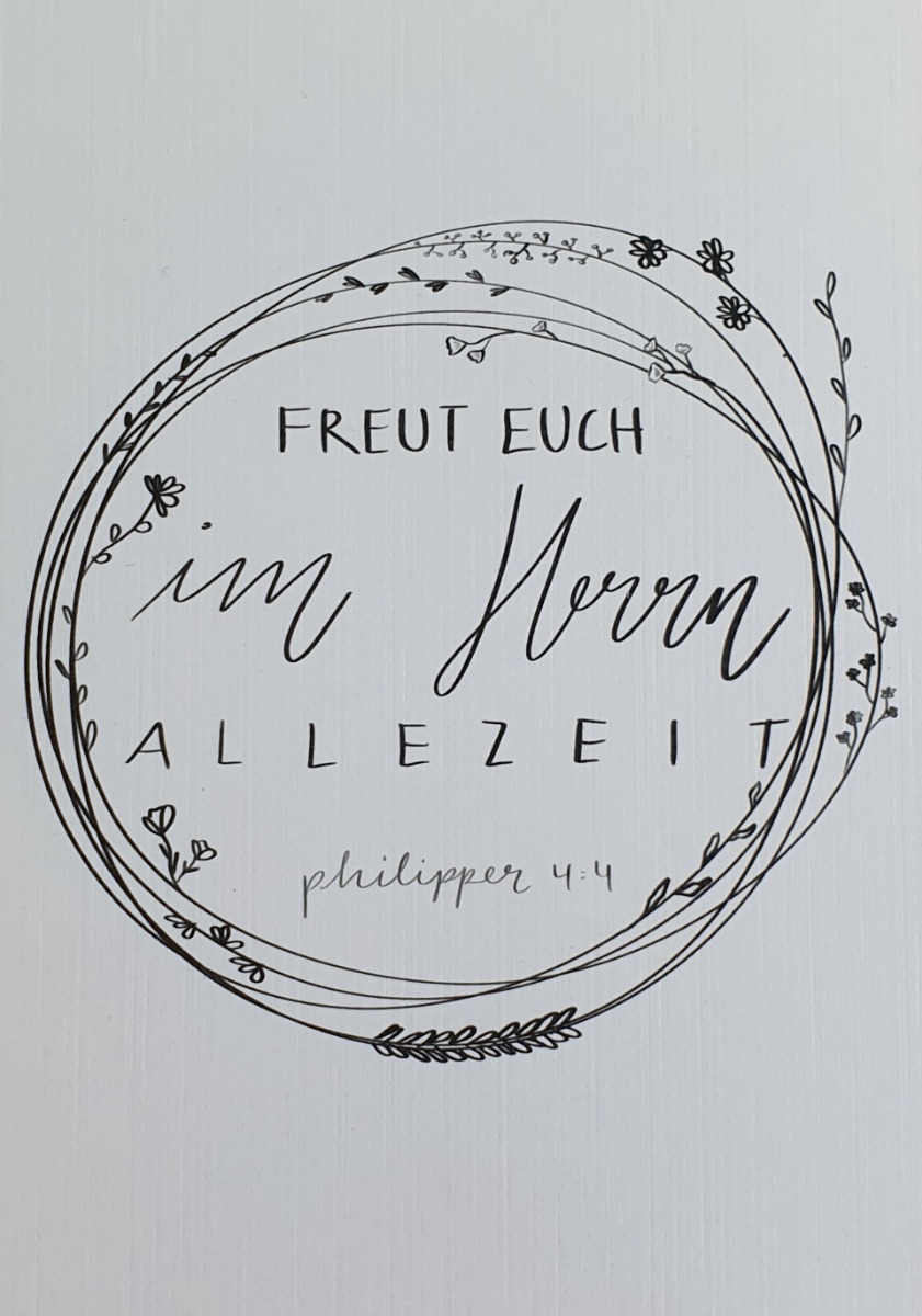 Postkarte - Freut euch im Herrn allezeit (Einzelkarte)