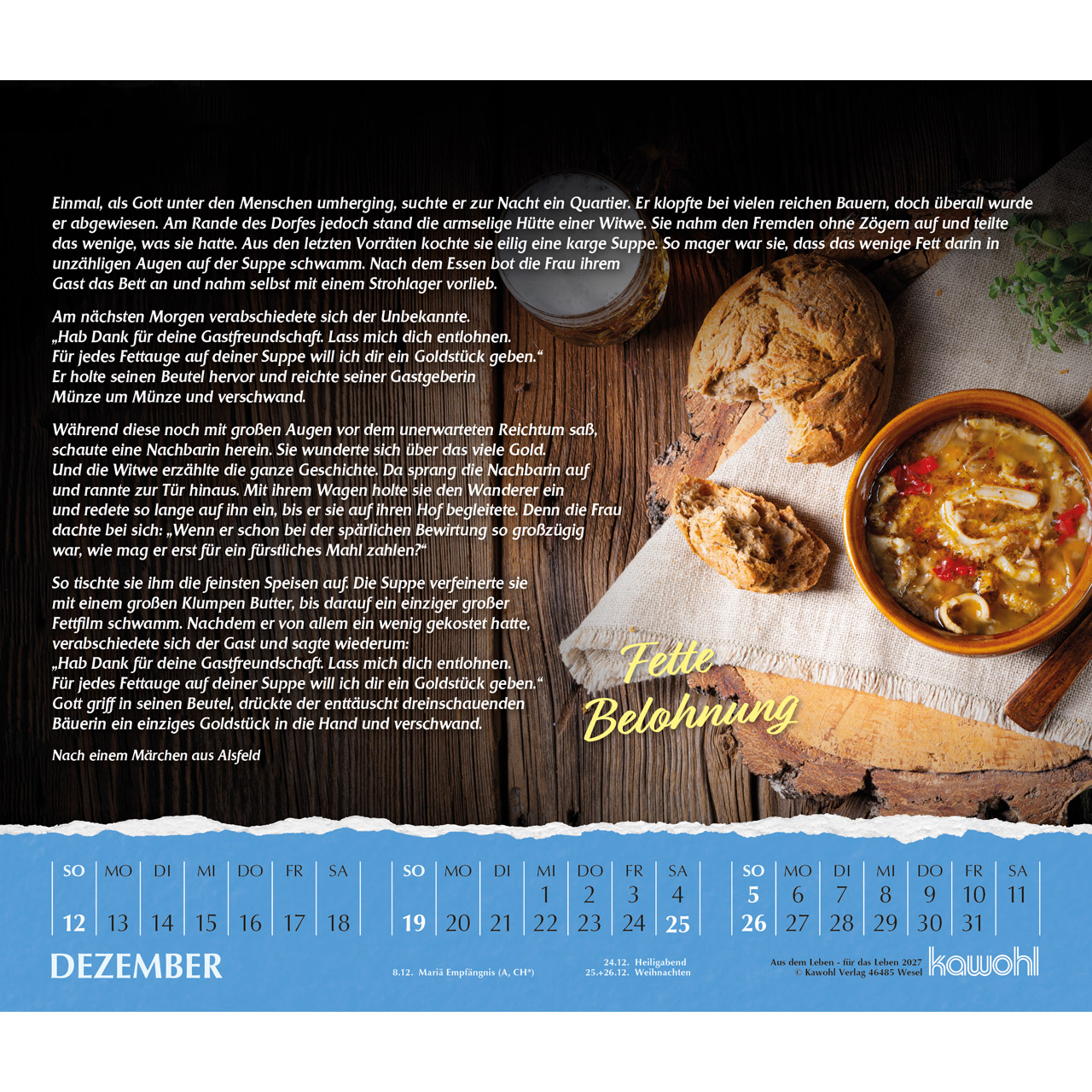 Aus dem Leben für das Leben 2027 - Postkartenkalender