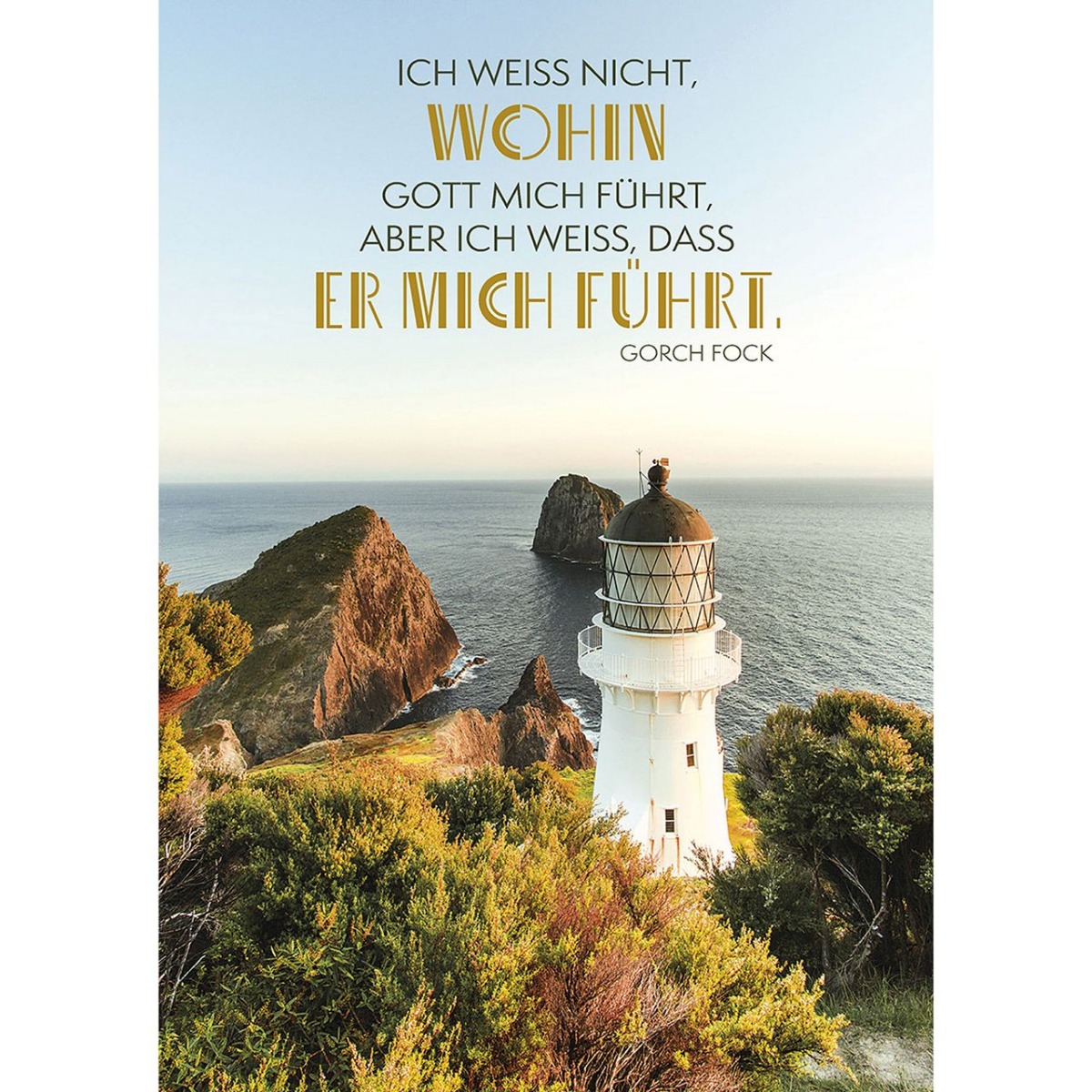 Postkarte  Ich weiß nicht, wohin Gott mich führt 4 Ex.