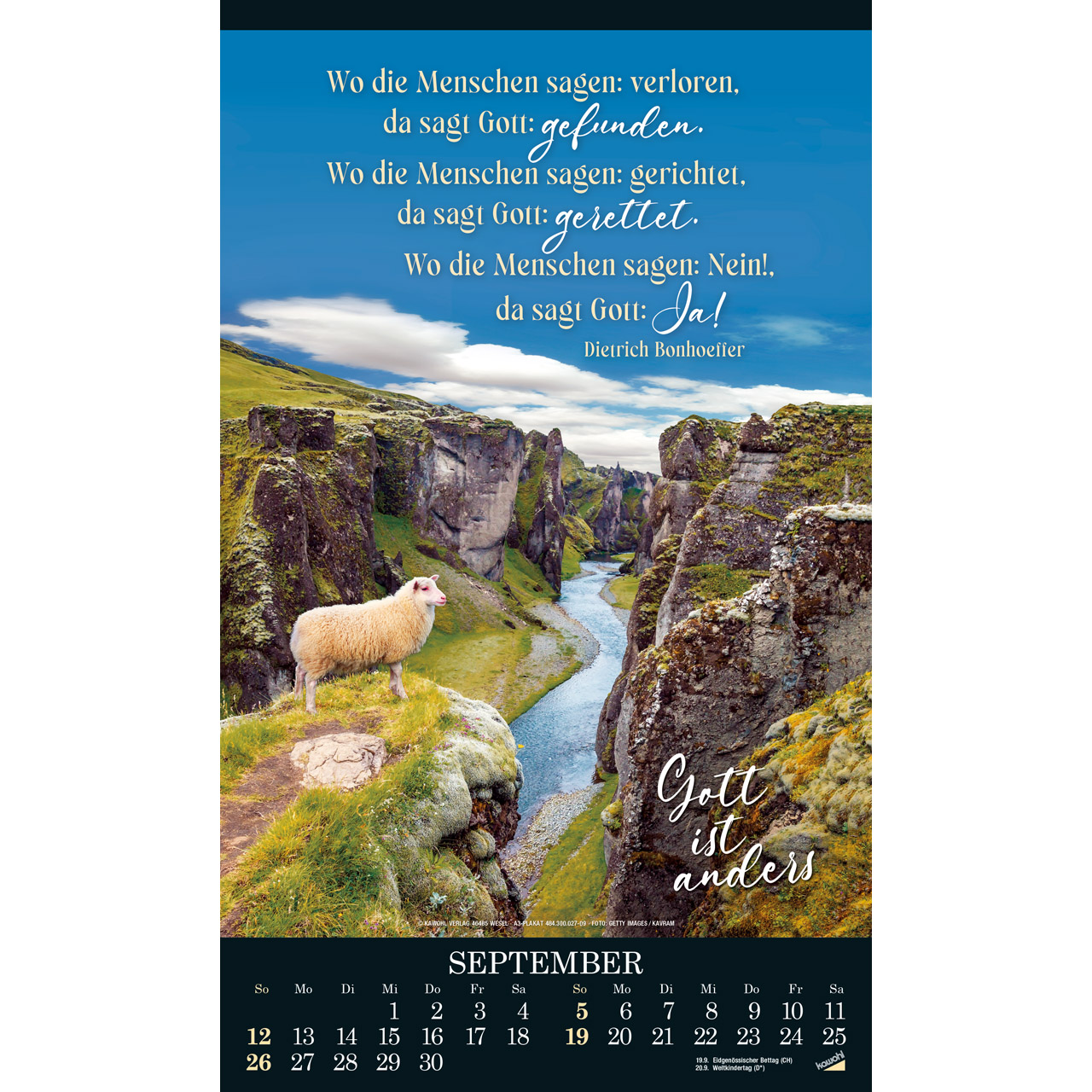 Alles in uns schweige 2027 - Wandkalender