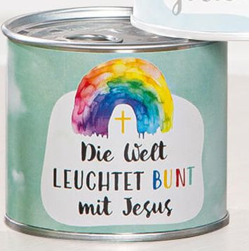Duftkerze 'Die Welt leuchtet bunt mit Jesus'