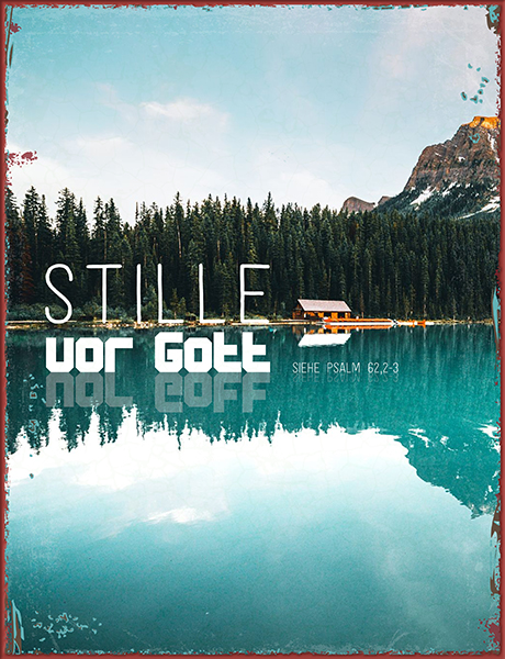 Metallschild 'Stille vor Gott'
