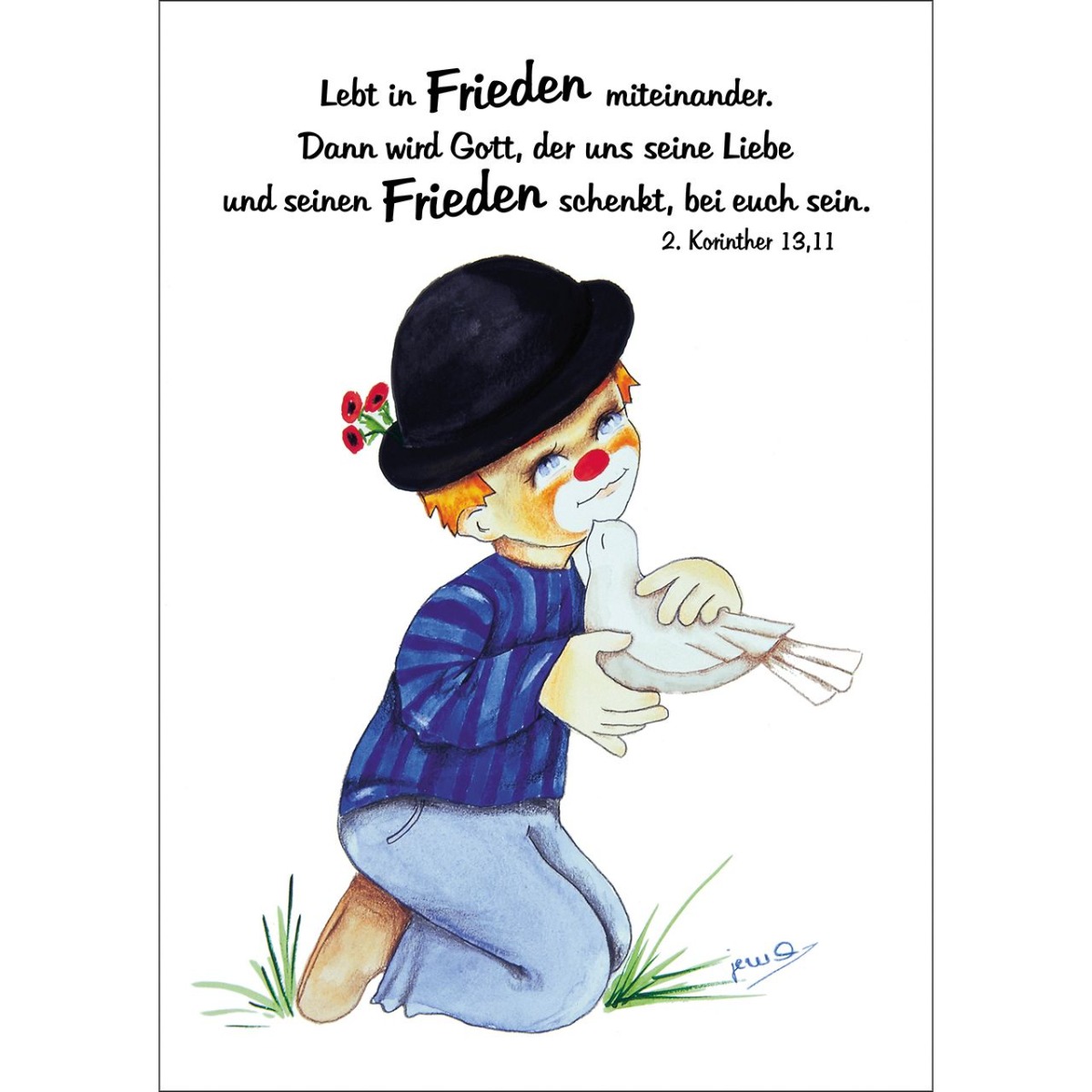 Postkarte 4 Ex.- Lebt in Frieden miteinander