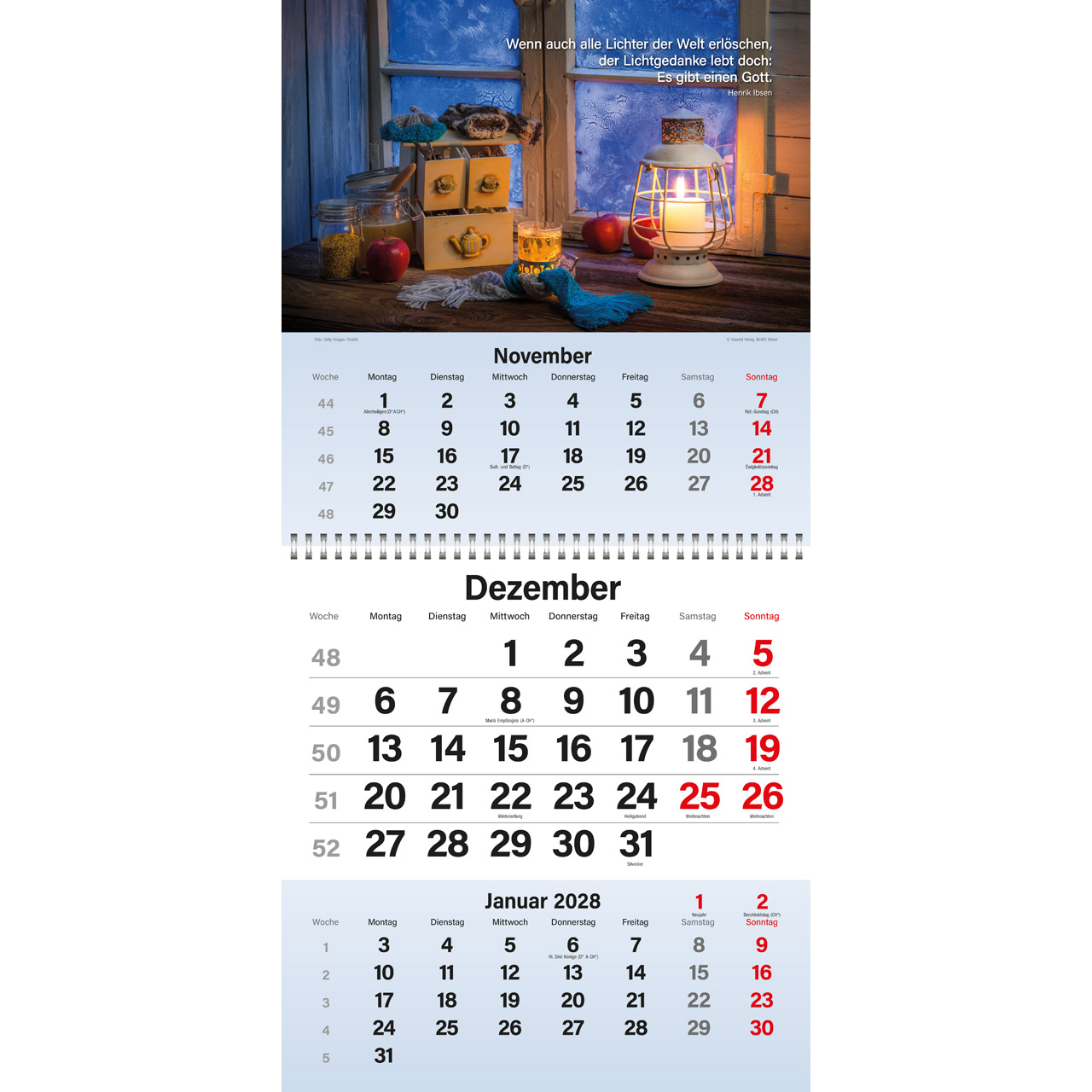 Gott segne meinen Tag 2027 - Wandkalender Timer