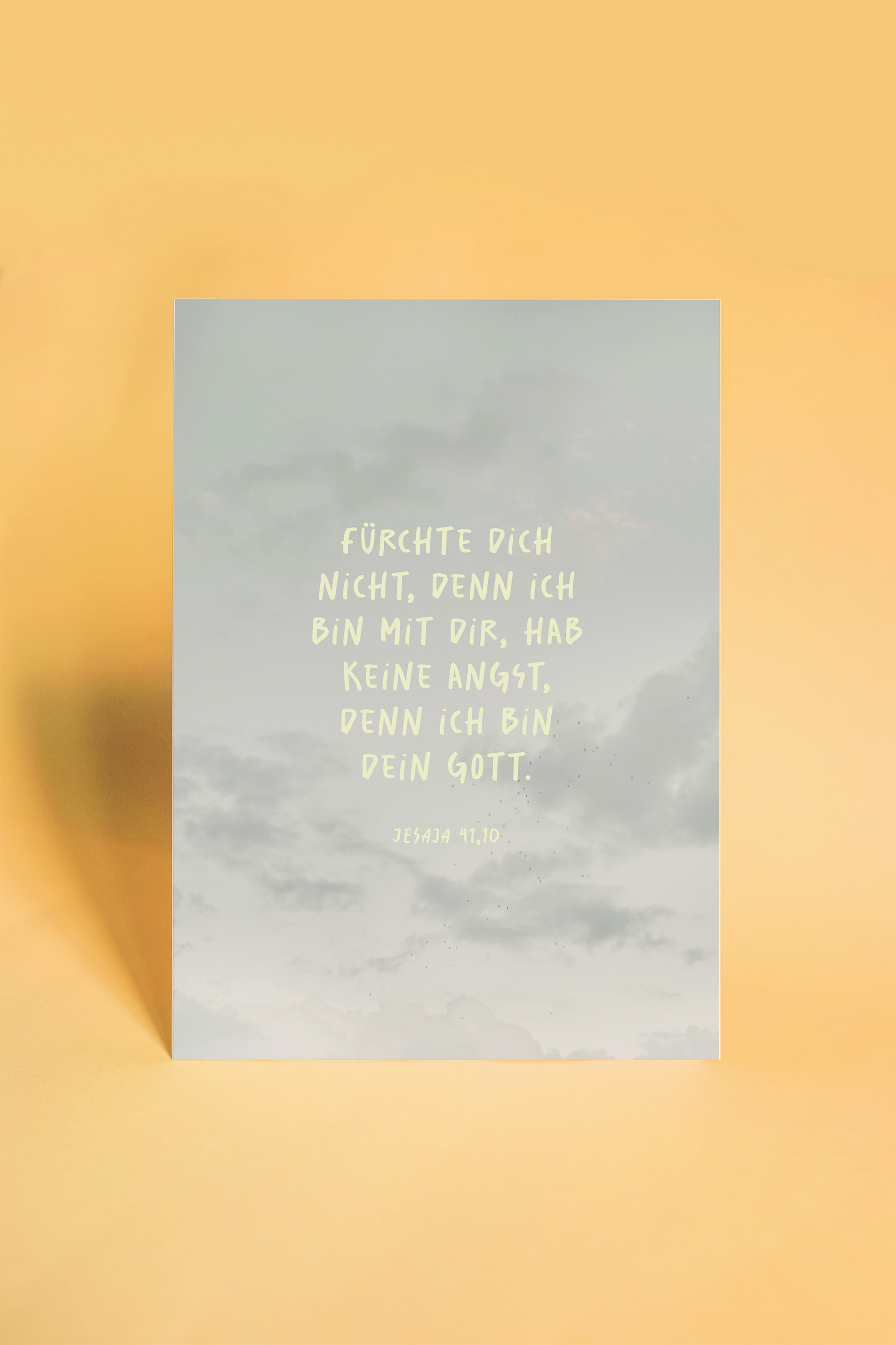 Postkarte - Fürchte dich nicht, denn ich bin mit dir (Wolken)