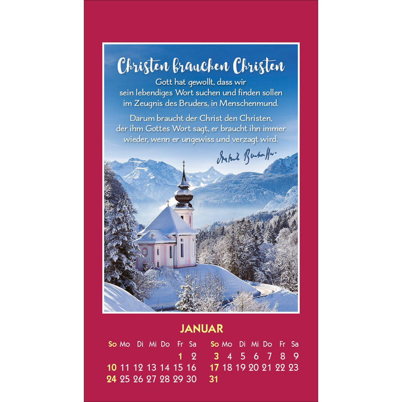 Gott ist bei dir 2027 - Aufkleber-Kalender