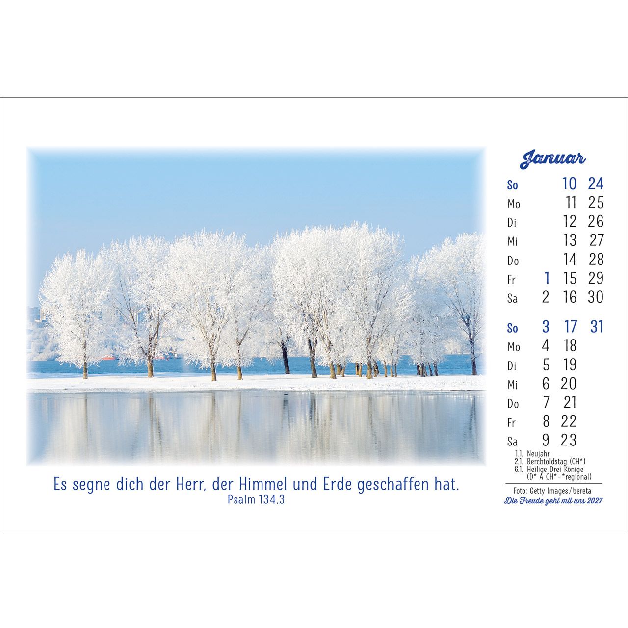 Die Freude geht mit uns 2027 - Aufstellkalender