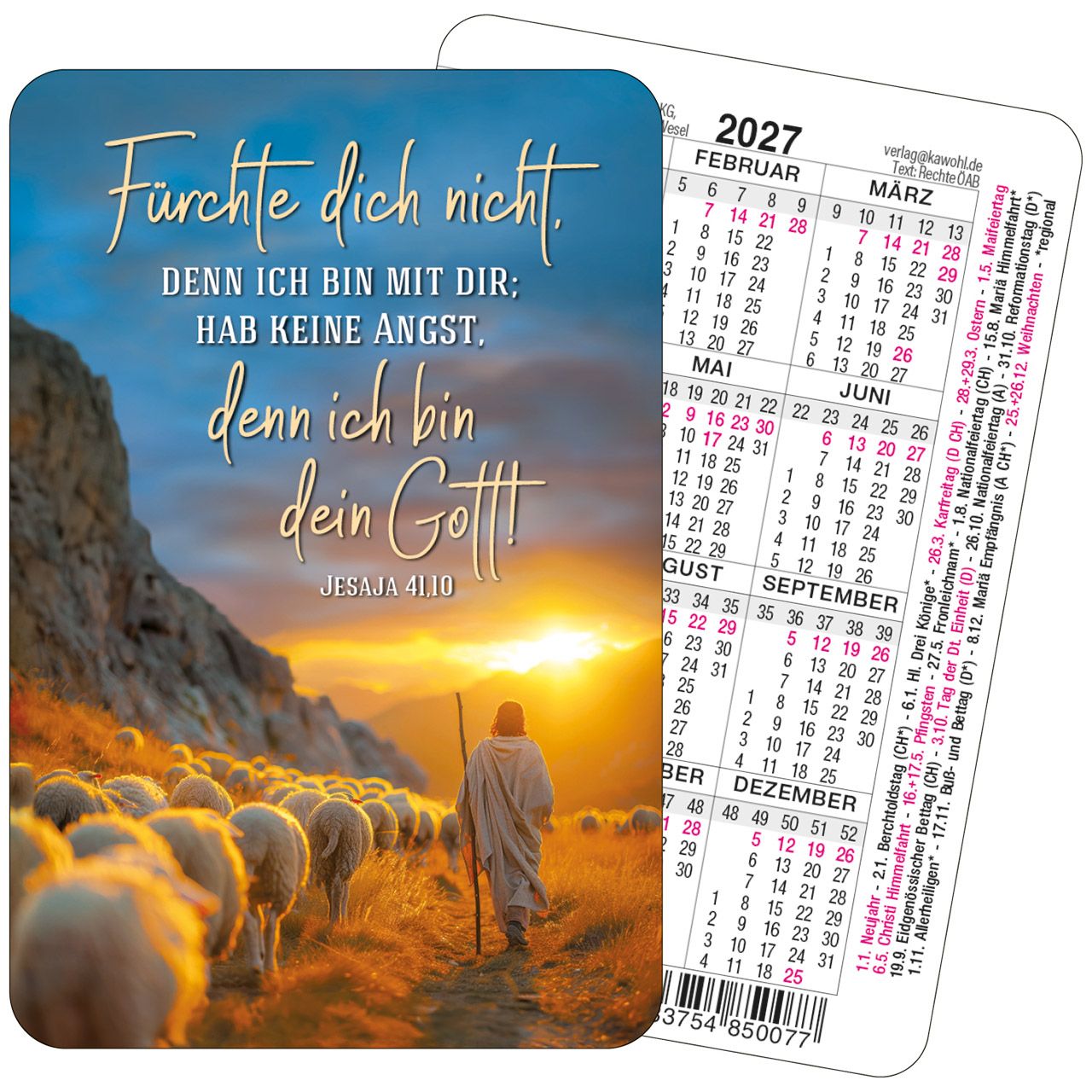 Fürchte dich nicht - Spielkartenkalender Hirte