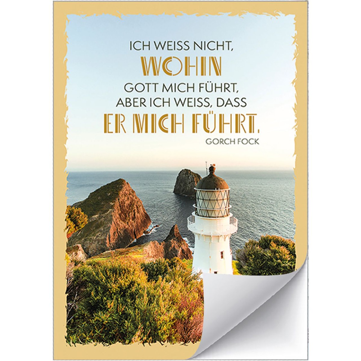 Aufkleber-Grußkarte 12 Ex.- Ich weiß nicht, wohin mich Gott führt