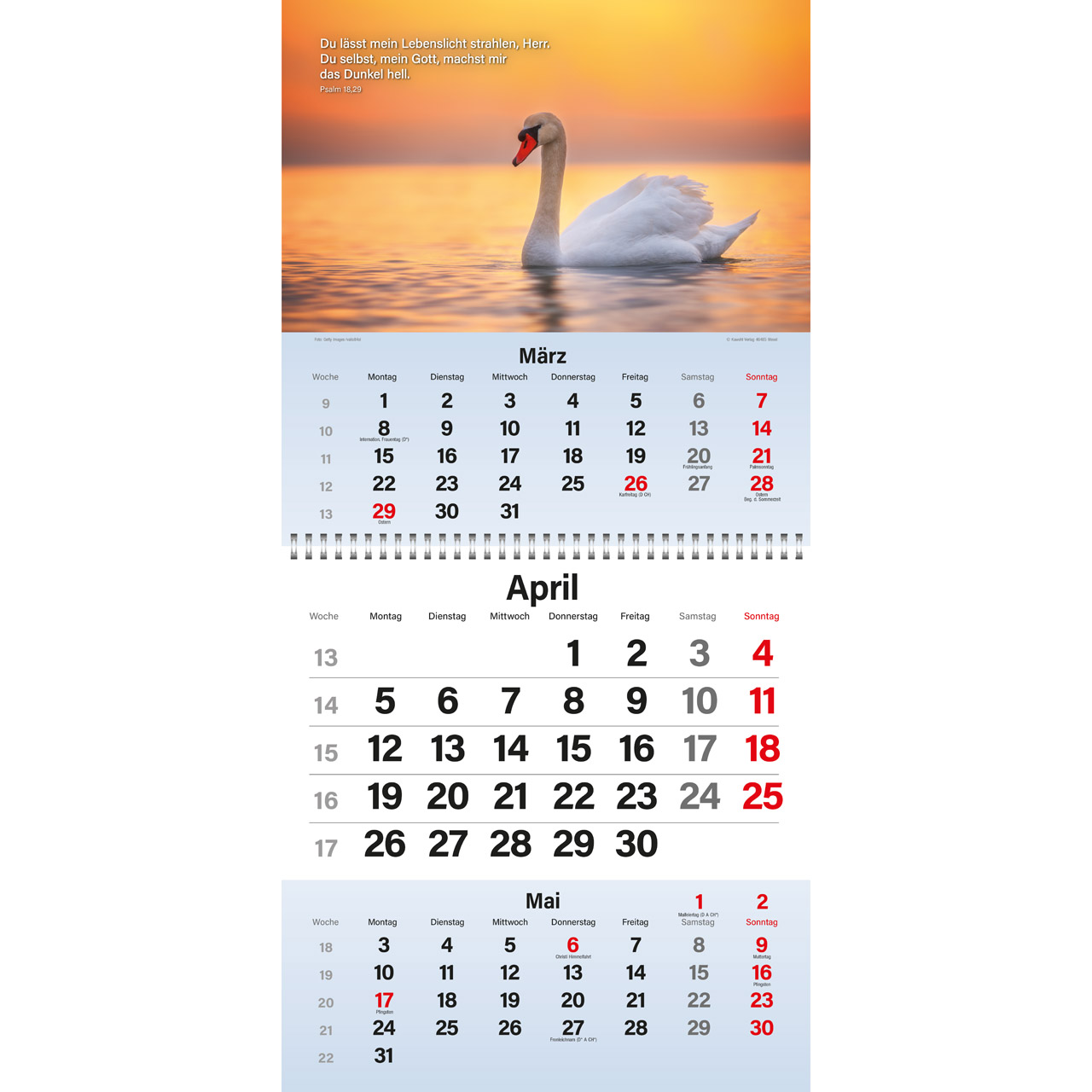Gott segne meinen Tag 2027 - Wandkalender Timer