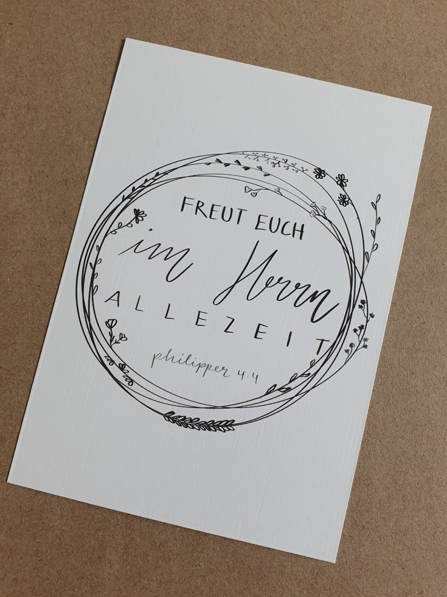 Postkarte - Freut euch im Herrn allezeit (Einzelkarte)