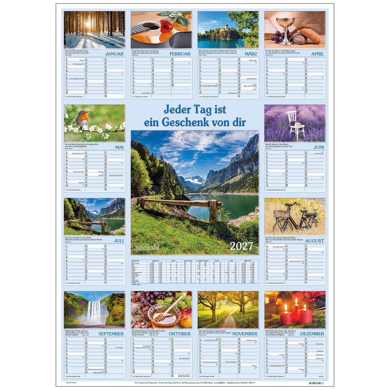 Jeder Tag ist ein Geschenk von dir 2027 - Poster-Terminer