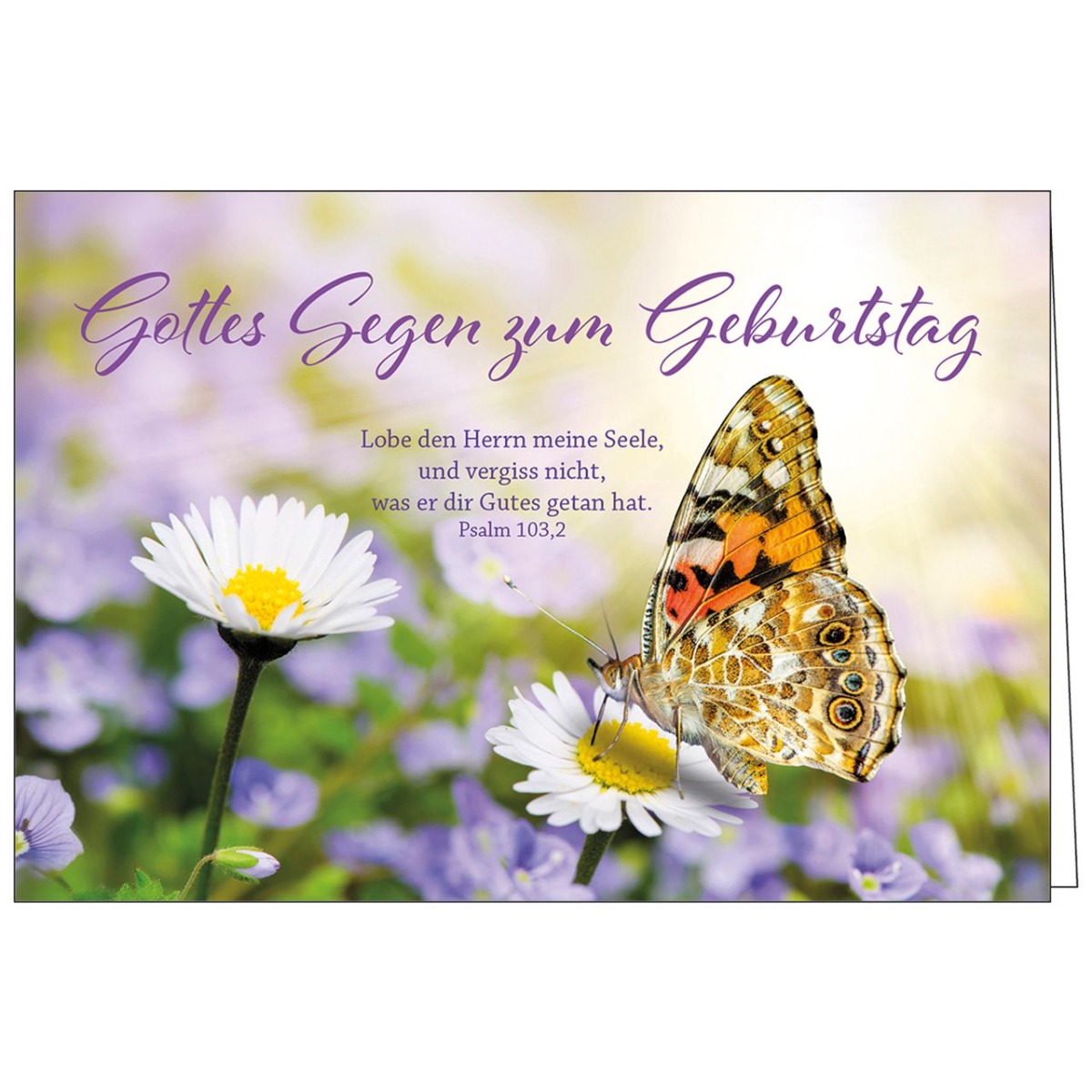 Faltkarte Gottes Segen zum Geburtstag