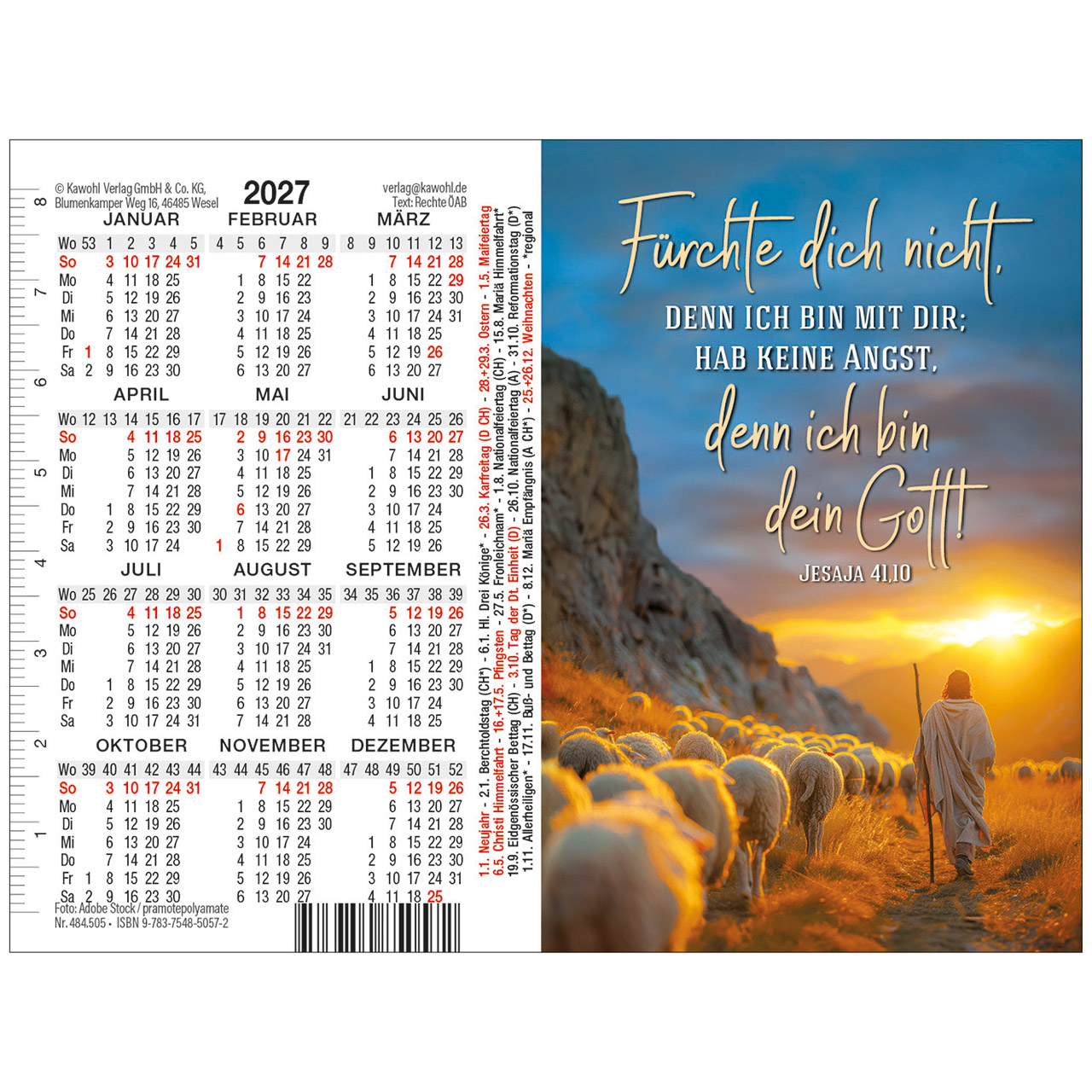 Fürchte dich nicht - Doppel-Spielkartenkalender