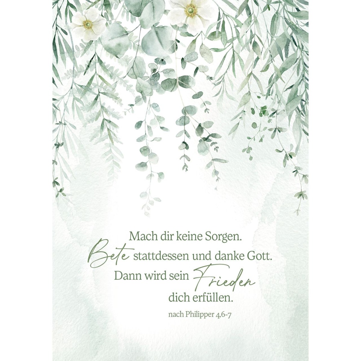 Postkarte 4 Ex.- Mach dir keine Sorgen