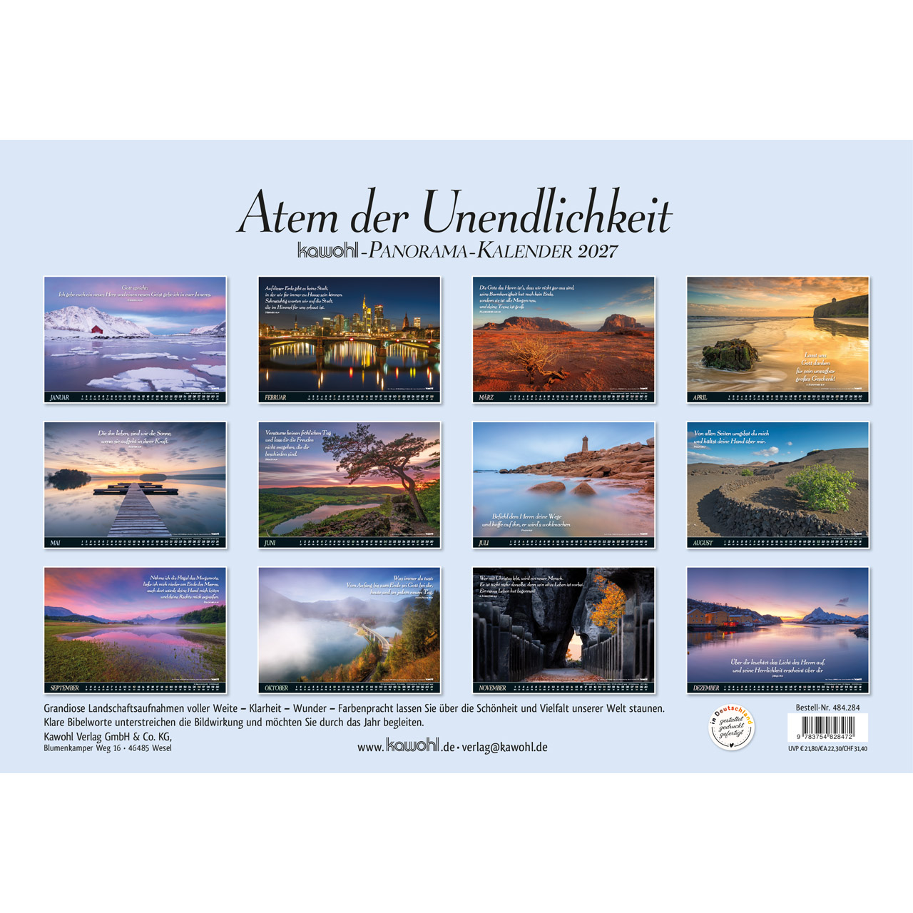 Atem der Unendlichkeit 2027 - Wandkalender Panorama