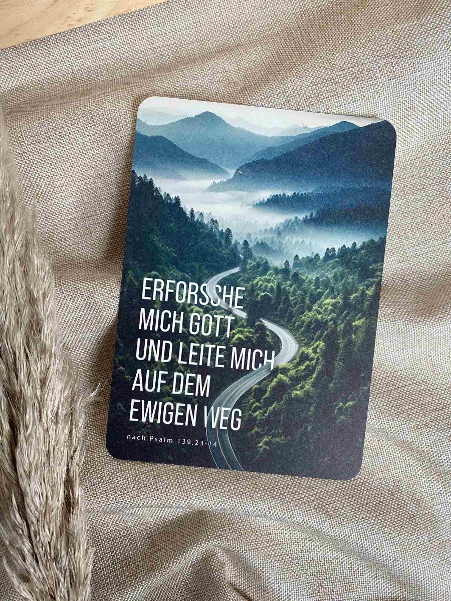 Postkarte - Erforsche mich Gott (Einzelkarte)