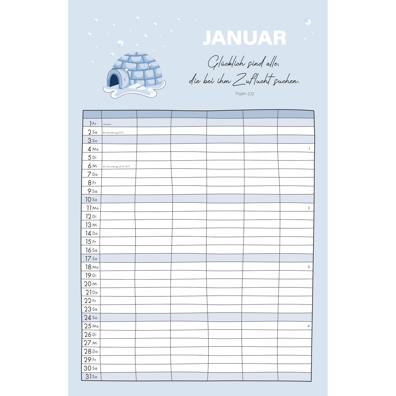Familienplaner 2027 - Wandkalender