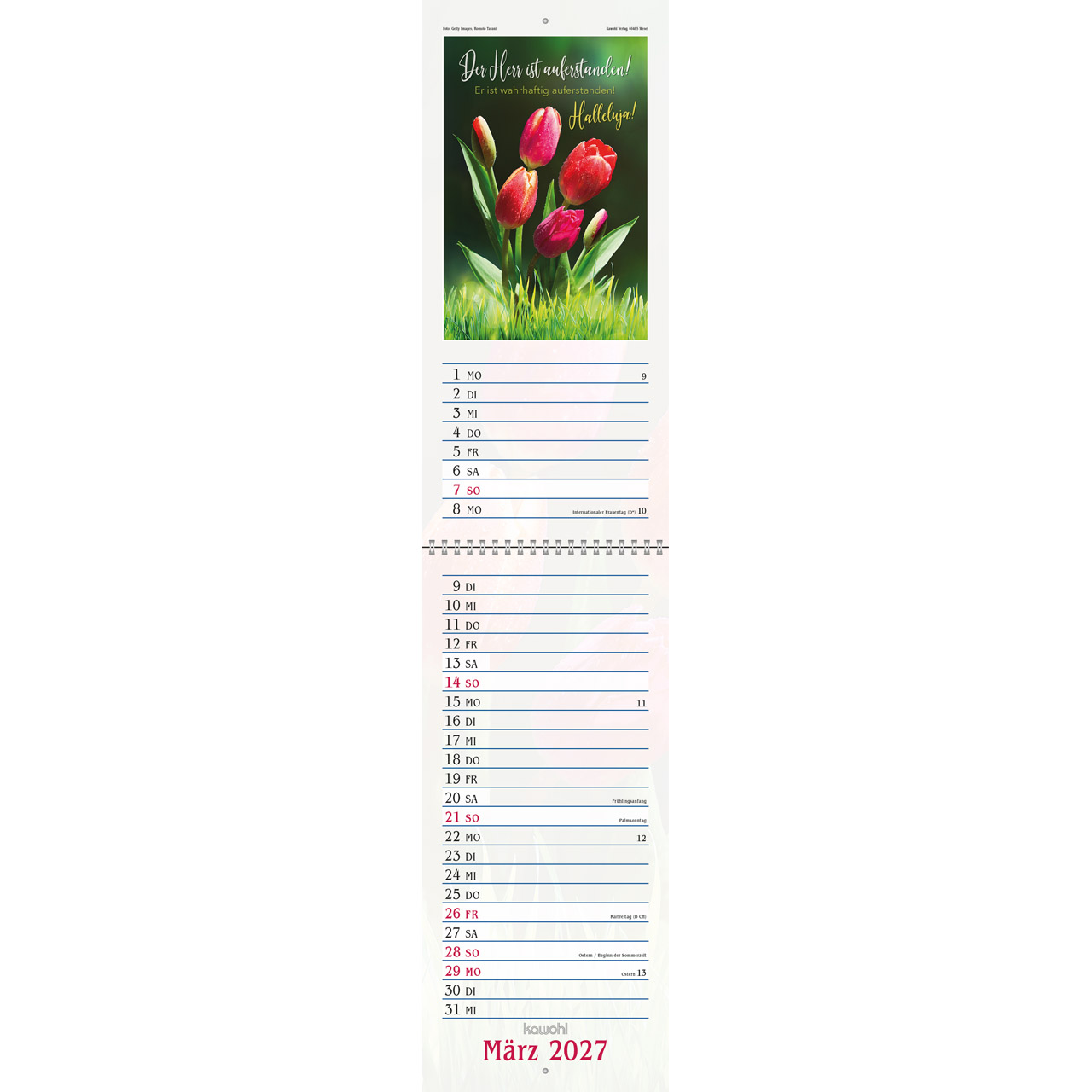 Das will ich mir schreiben in Herz und Sinn 2027 - Wandkalender (Terminer)