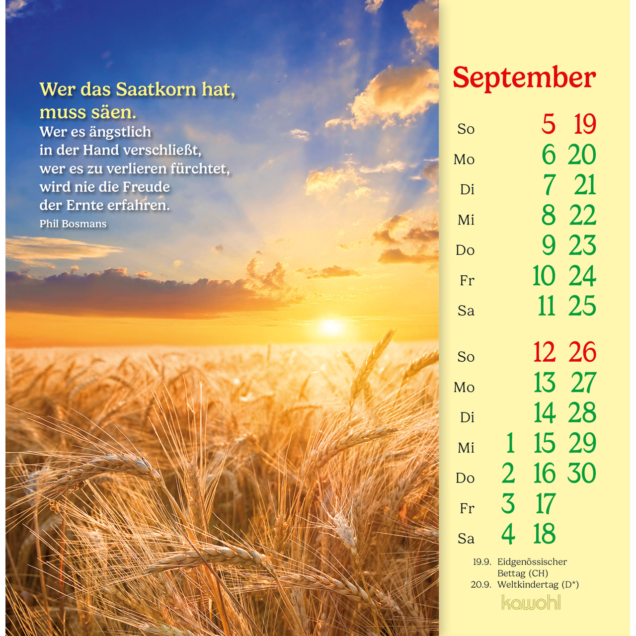 Phil Bosmans 2027 -  Postkartenkalender