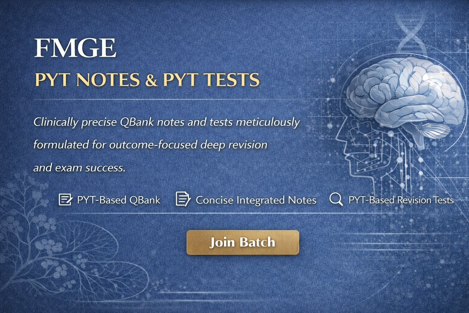 FMGE-PYT Based High Yield Notes + PYT Based Tests