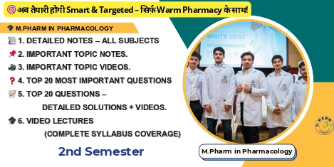 M.Pharm in Pharmacology-2nd Semester