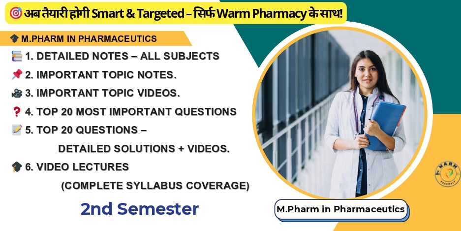 ✅M.Pharm in Pharmaceutics-2nd Semester