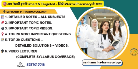 M.Pharm in Pharmacology-1st Semester