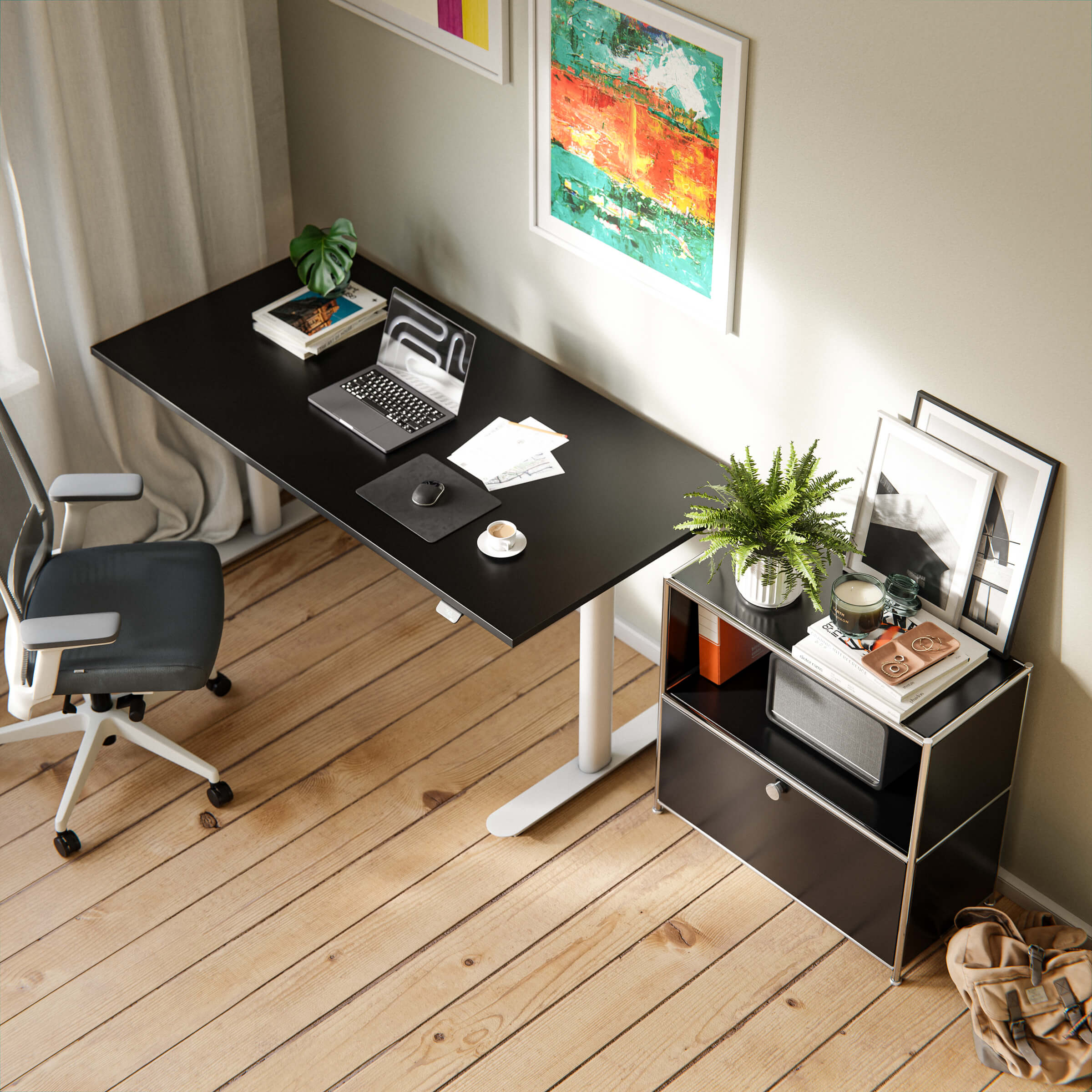 Cubox Kommode, 2 Ebenen, 1 Klappe