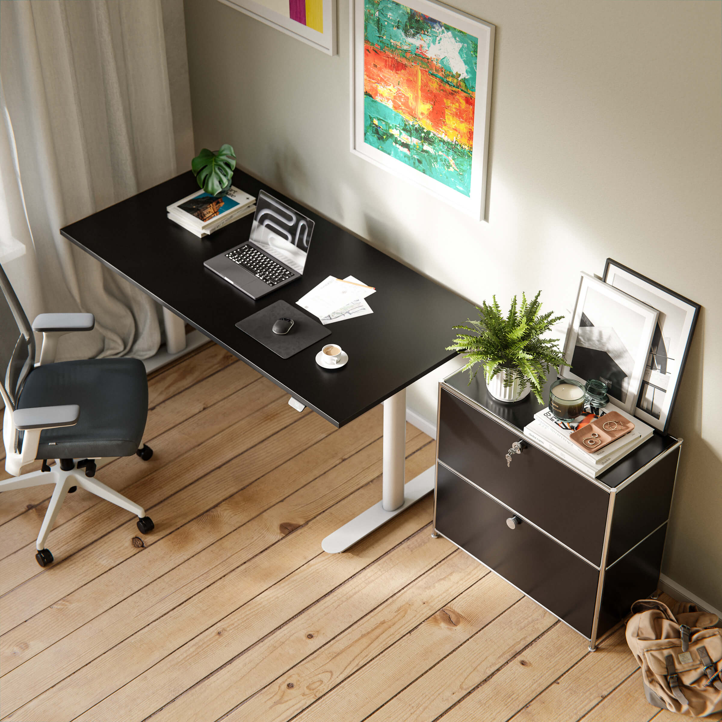 Cubox Kommode, 2 Ebenen, 2 Klappen