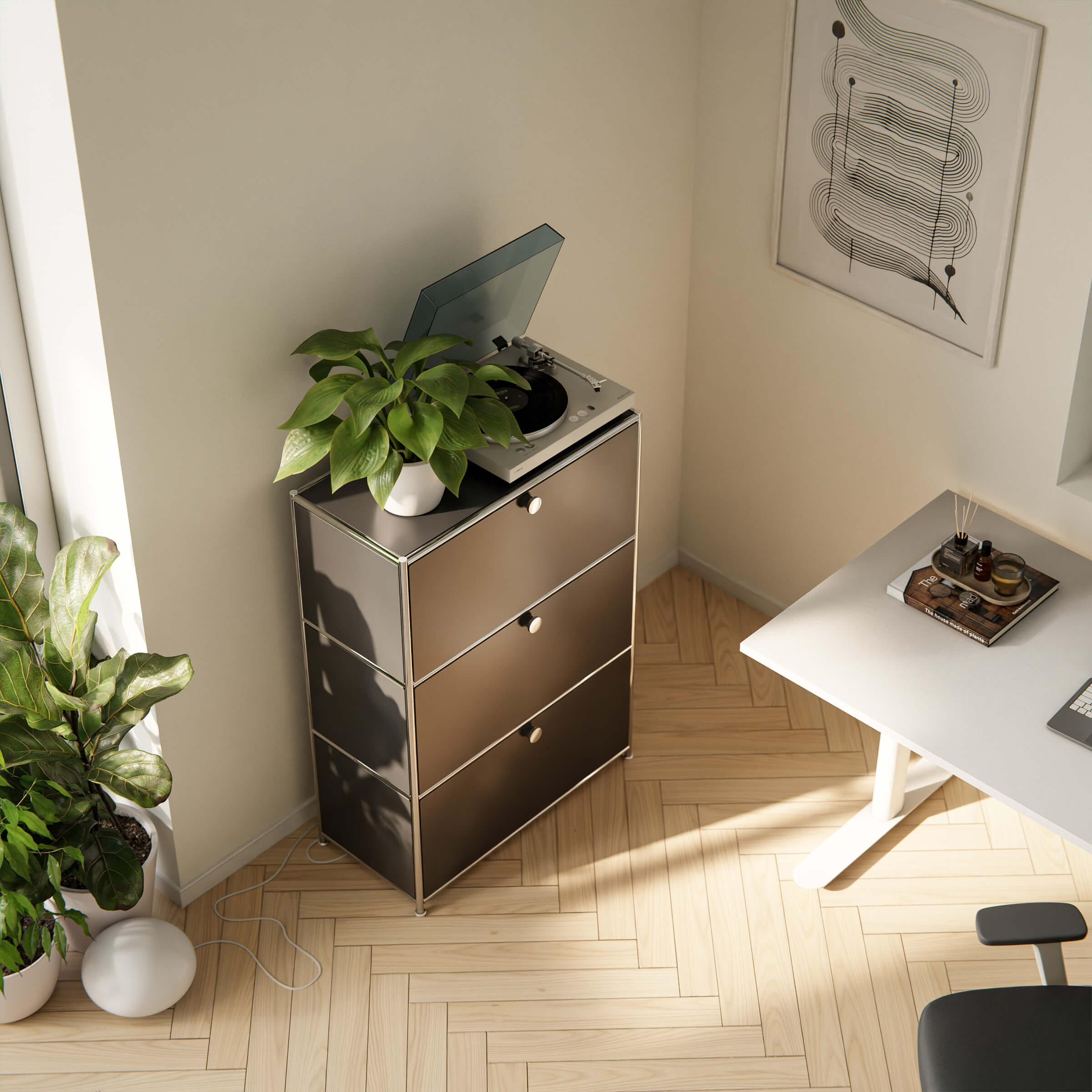Cubox Büroregal, 3 Ebenen, 3 Klappen