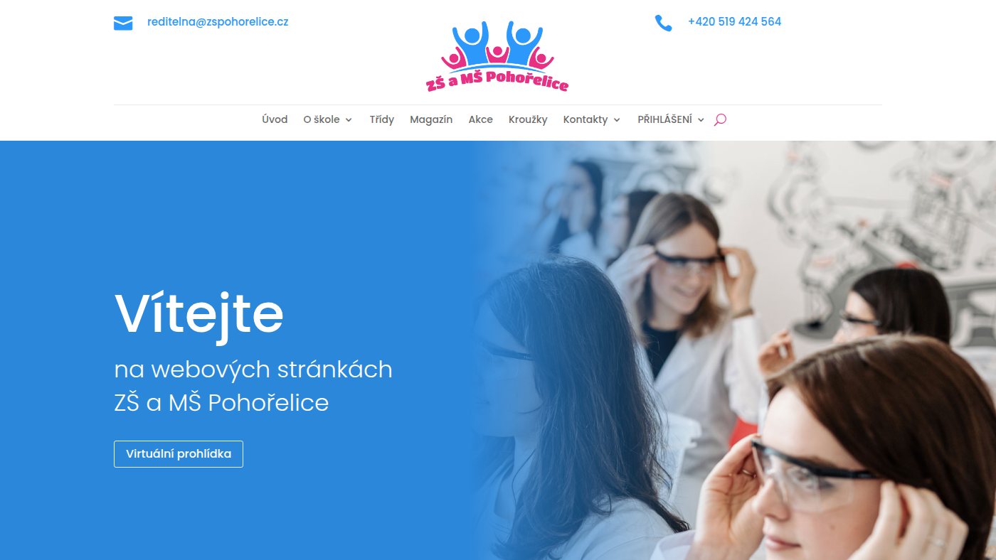 The home page of zspohorelice.cz