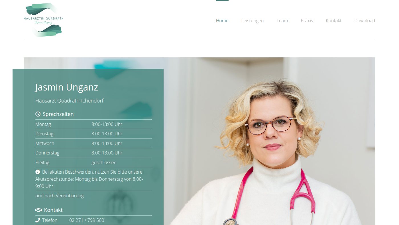 The home page of hausarzt-quadrath.de