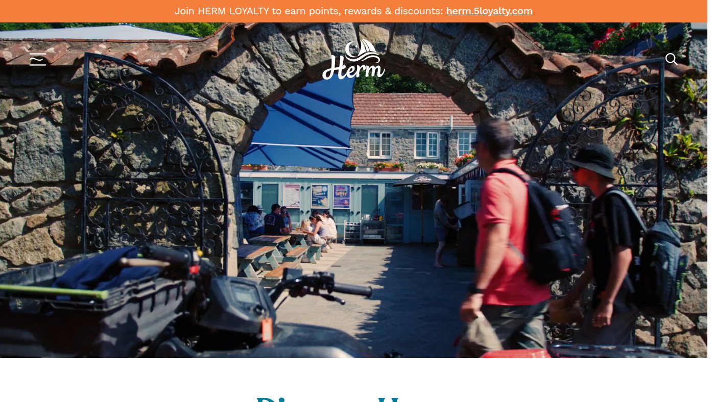 The home page of herm.com