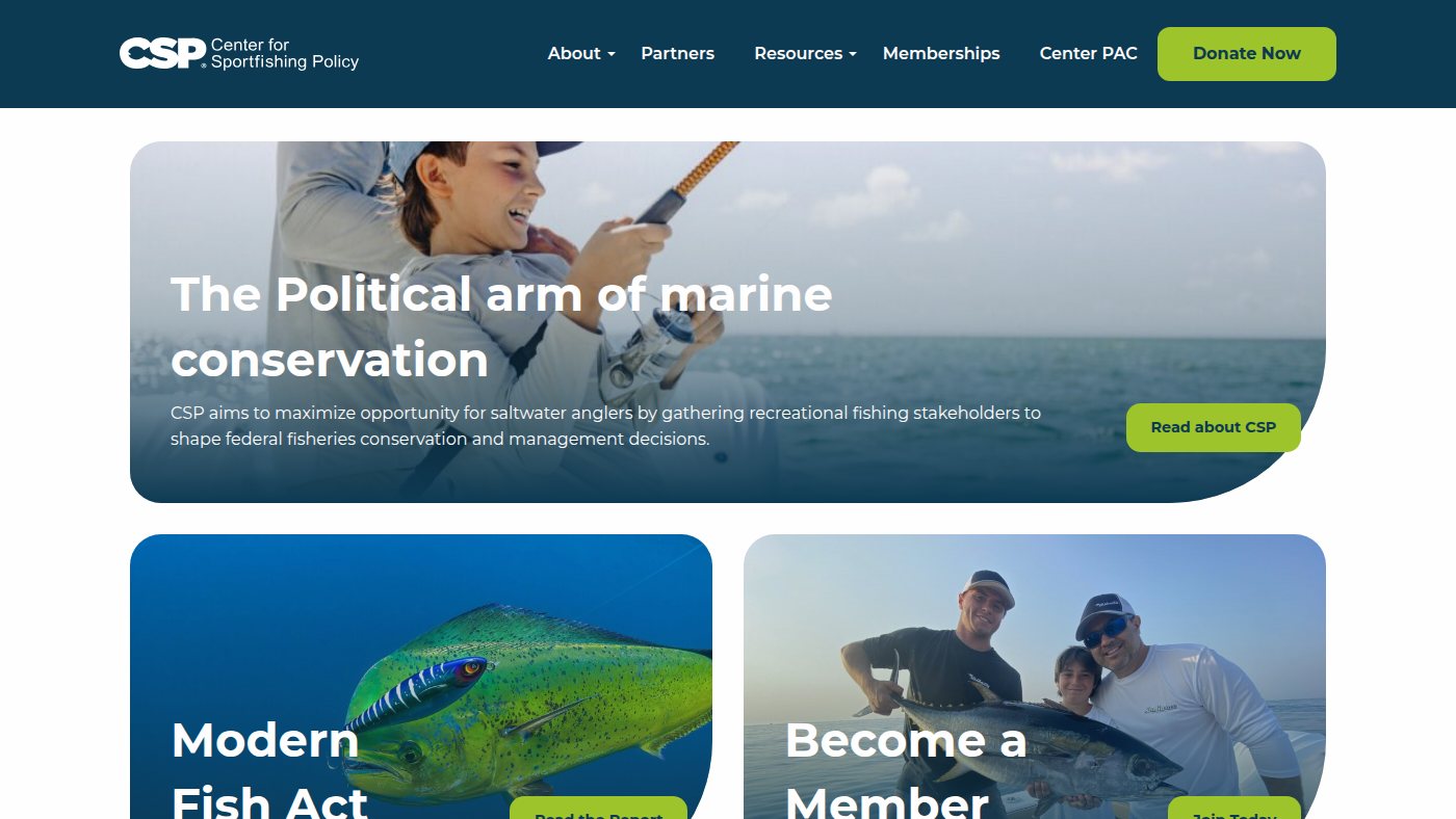 The home page of sportfishingpolicy.com