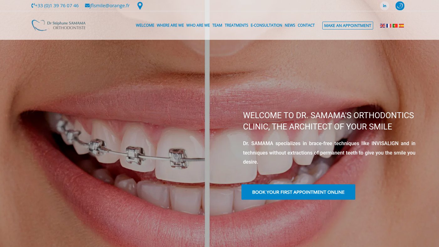 The home page of orthodontiste-yvelines-78.com