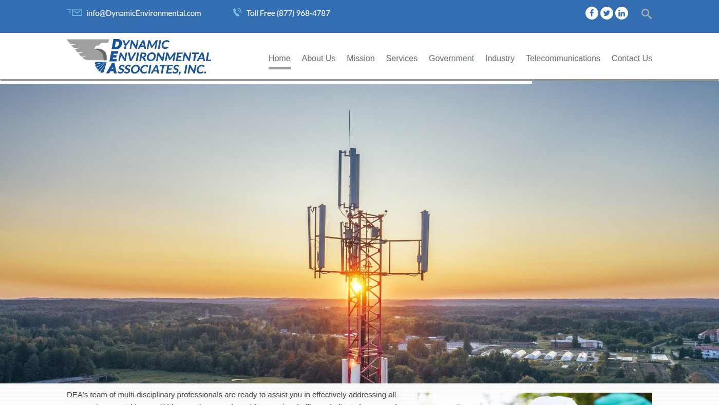 The home page of dynamicenvironmental.com