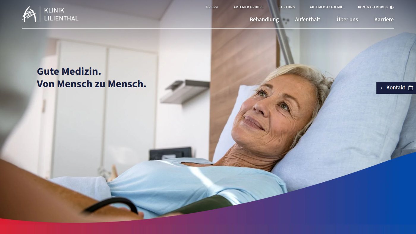 The home page of klinik-lilienthal.de