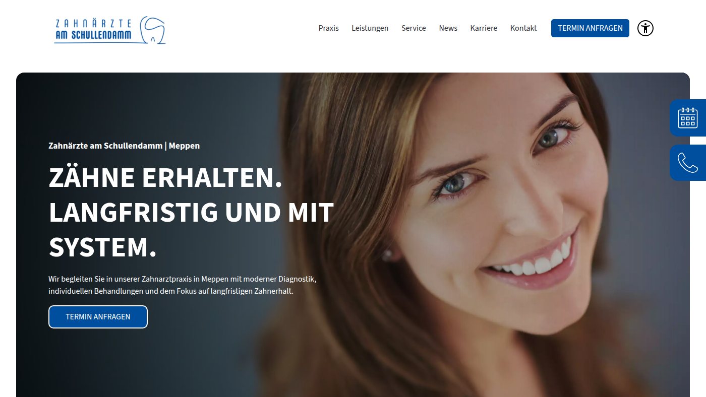 The home page of zahnarzt-meppen.com