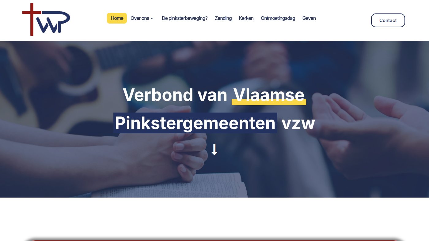 The home page of vvp.be