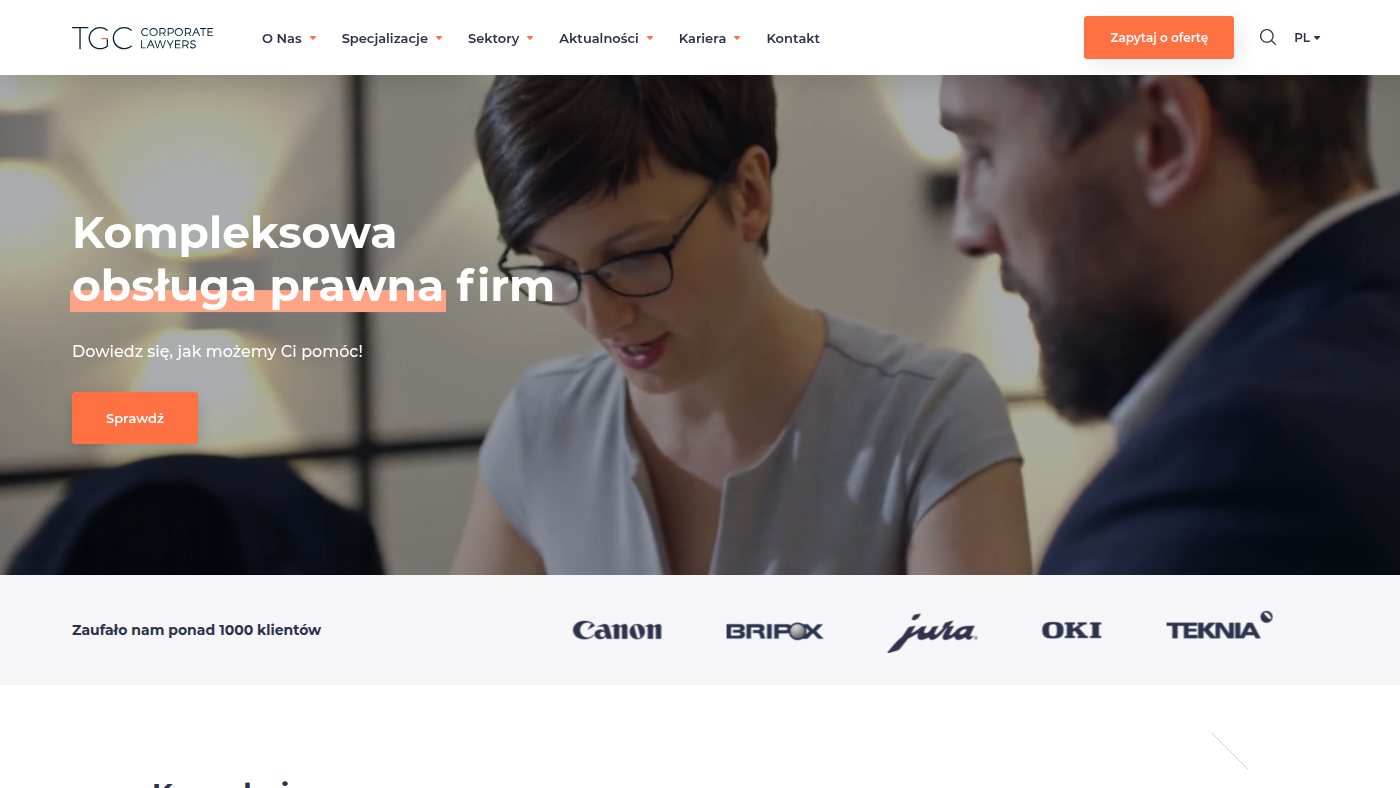 The home page of tgc.eu