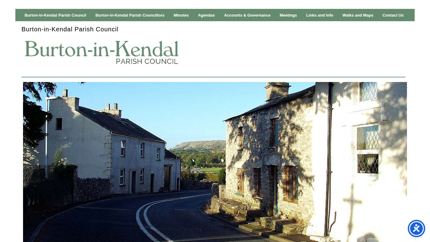 The home page of burton-in-kendal-pc.gov.uk