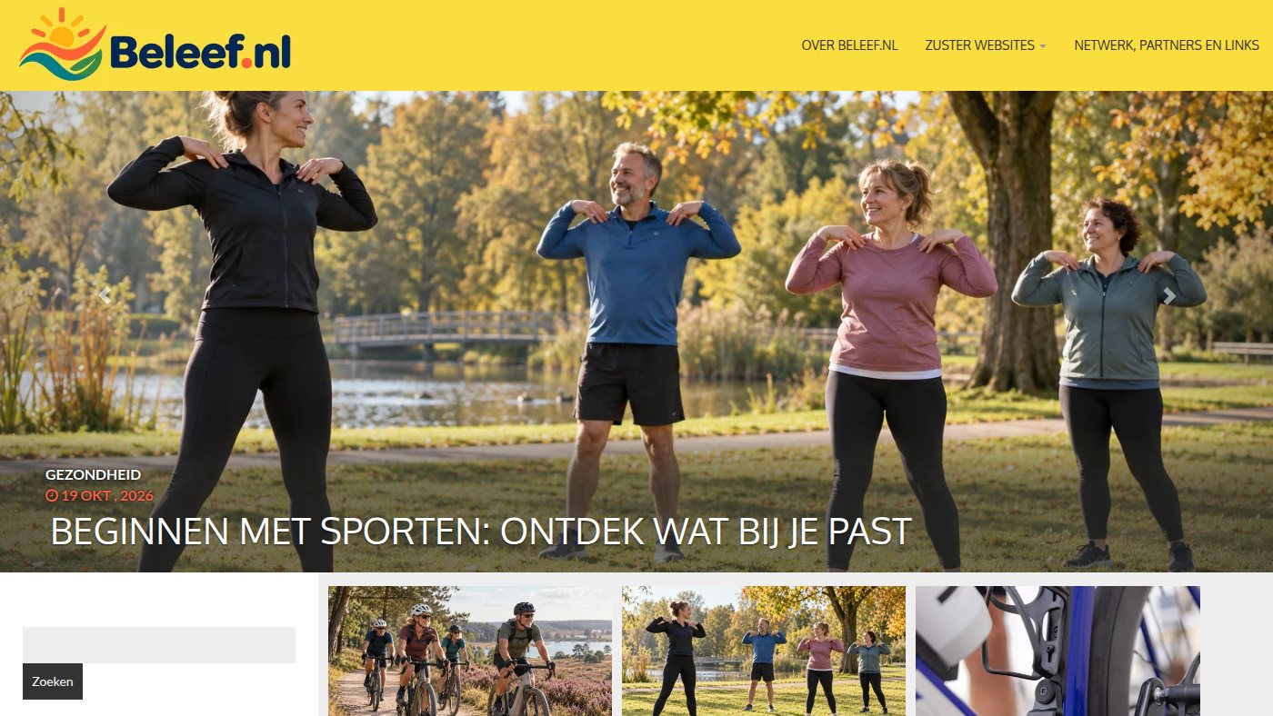 The home page of beleef.nl