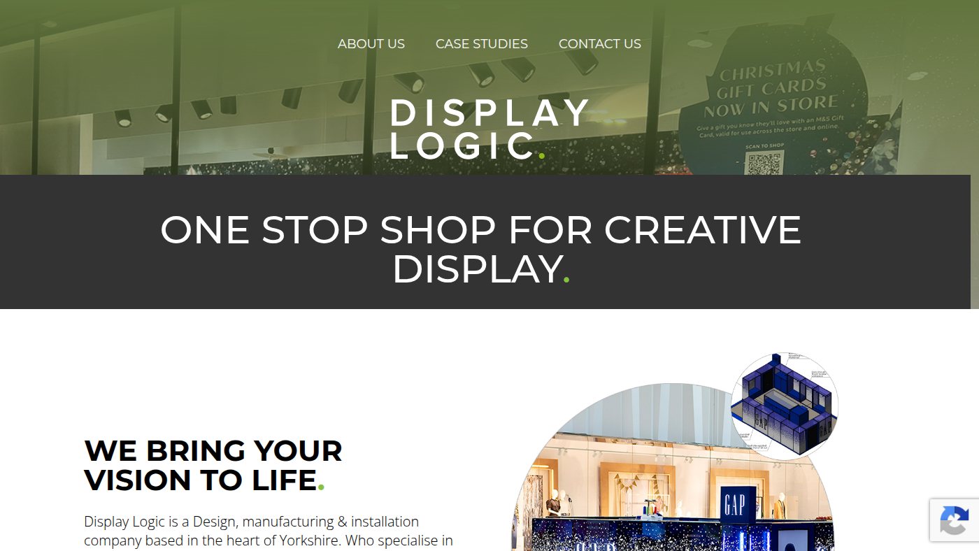 The home page of displaylogic.co.uk