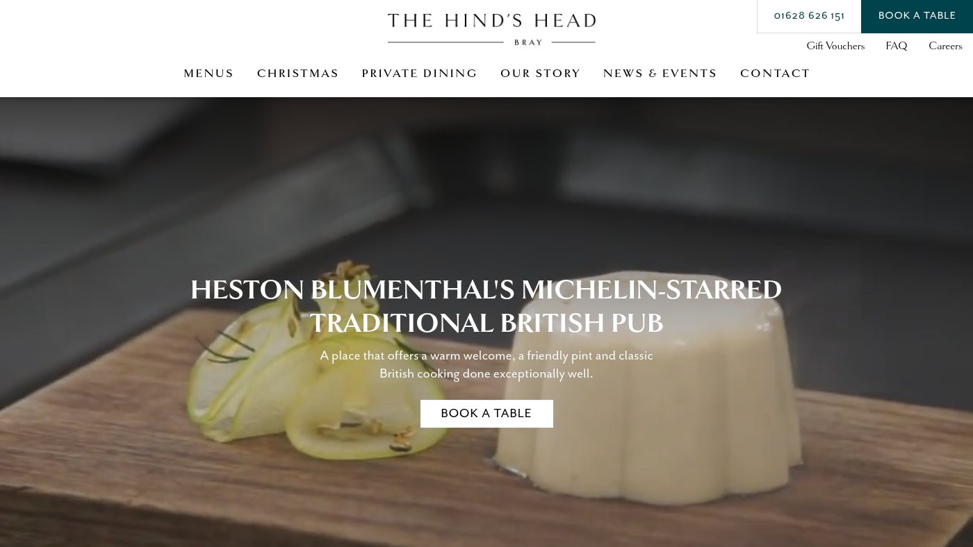 The home page of hindsheadbray.com